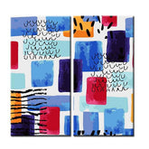 Painting by Numbers Abstract Art Colorful Squares 2-Panel